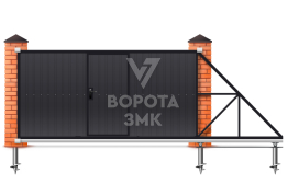 Ворота откатные 2200×3000 из профнастила под ключ ЗМК-7780